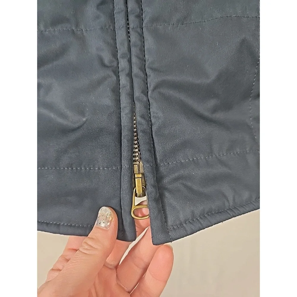 Vintage Polo Ralph Lauren Quilted Vest Jacket Size XL Pockets Navy Blue Full Zip